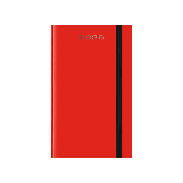 Agenda de chantier professionnel, format A15, couleur rouge