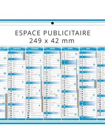 Calendrier C26 Mini Classique Bleu