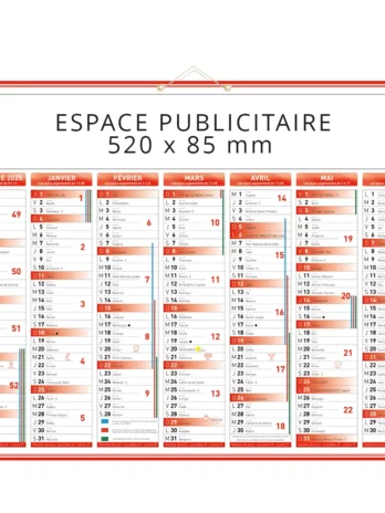 Calendrier C55 Classique rouge