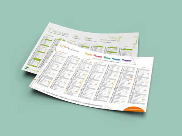 Calendriers sur-mesure