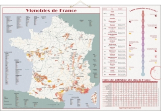 Carte des Vignobles de France