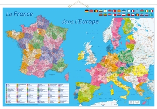 Carte de La France dans l'Europe